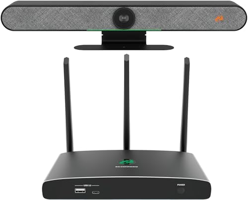 BG-WI-CRB-KIT 4K Wireless Conference Room Presentation Kit; Includes BG-Connexio BYOD Collaboration Switch. and BG-CYCLOPS-4K-B Black Auto Tracking Video Bar