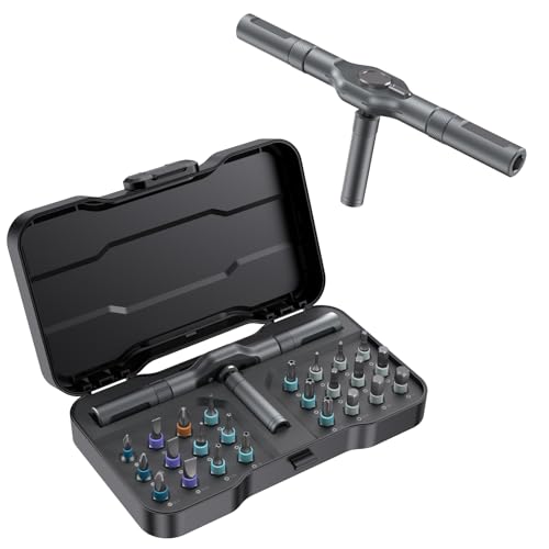 24 in 1 Magnetic Screwdriver Set. DIY Ratchet Mini Screwdriver Set. Removable self-Assembly Precision Screwdriver kit. Magnetic DIY Precision Tool kit for PC Mobile Watch Bicycle