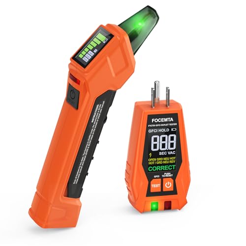 Circuit Breaker Finder & GFCI Outlet Tester with Digital LCD Display. 90-135V Electrical Circuit Tracer Tool for Electricians/DIY – Lightweight (Includes Batteries & Carrying Case)