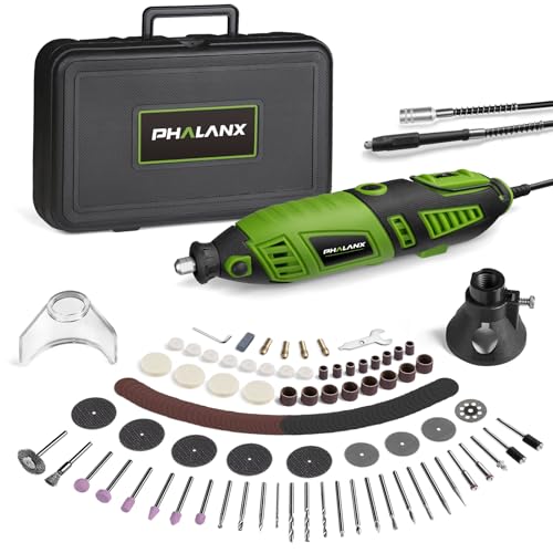 180W Rotary Tool Kit. 1.5-Amp PHALANX 6 Variable Speed with Flex Shaft. 8000-32000RPM Multi-Tool& 139pcs Accessories Kit. Power Multiuse Set Prefect for Crafting Projects and DIY Creationsâ€¦