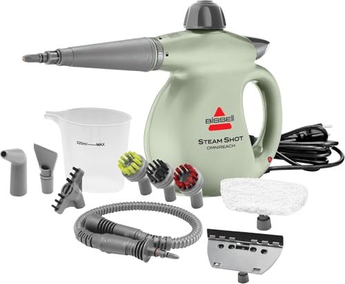 BISSELL® Steam Shot™ OmniReach handheld portable steam cleaner for tile. grout. windows. bathrooms. kitchens. fabric steaming tool