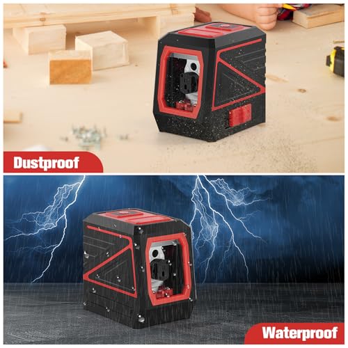 Laser Level. 100 feet 360 Self Leveling Green Cross Line lazer leveler tool with Tripod & Battery - for Picture Hanging. Construction. and DIY Home Improvement - IP54 Waterproof for Laser Measuring