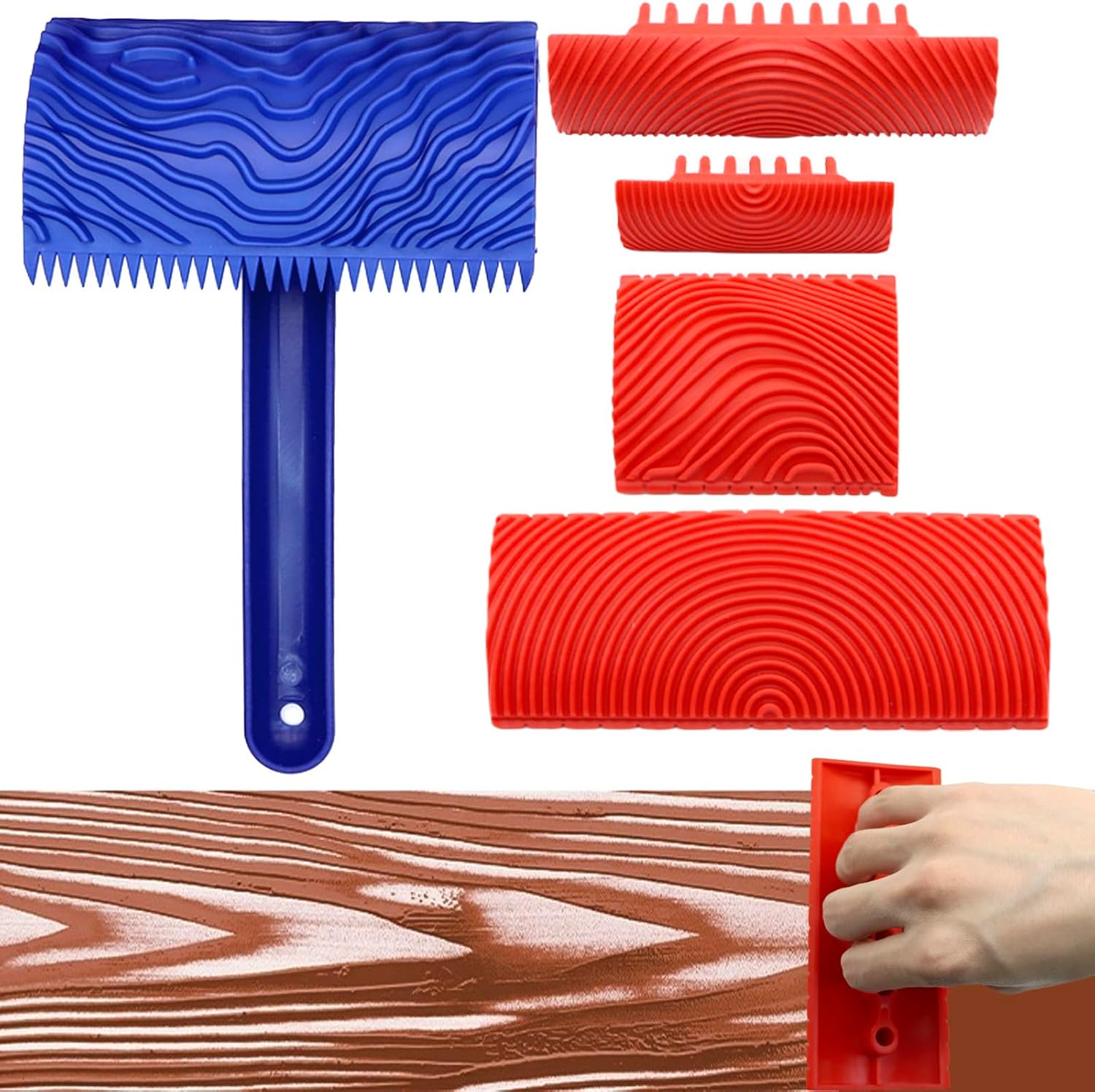 Wood Grain Tool - Natural Woodgrain Maker for Decorative Painting Premium Wood Graining Tool Set Enhance Your DIY Projects with Wood Grain Patterns