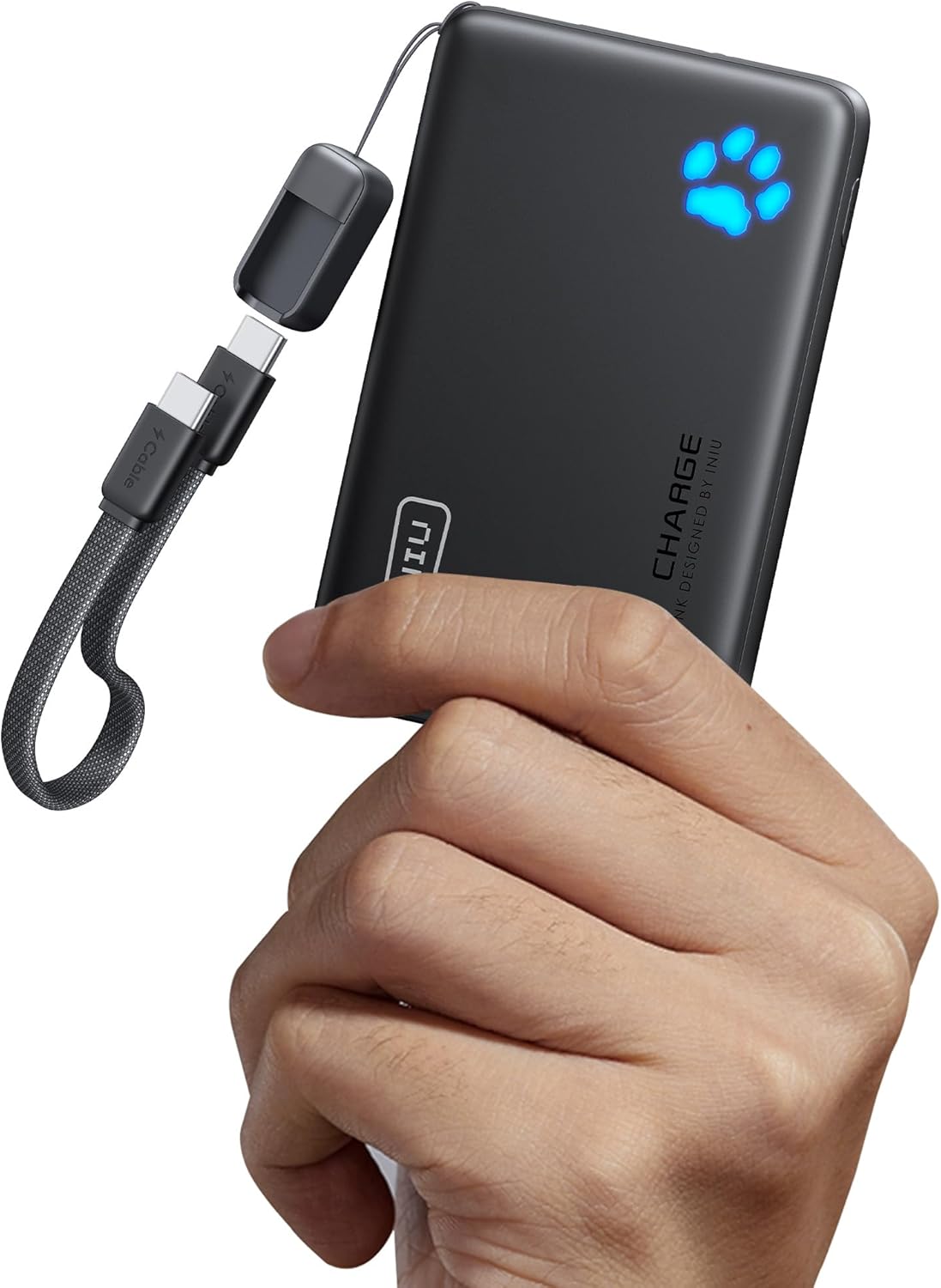 INIU Portable Charger. Ultra Slim 10000mAh 45W PD Power Bank. USB C in&Out Fast Charging Battery Pack. Travel Essential Phone Powerbank Compatible with iPhone 17 16 15 Samsung S22 S21 Google iPad etc