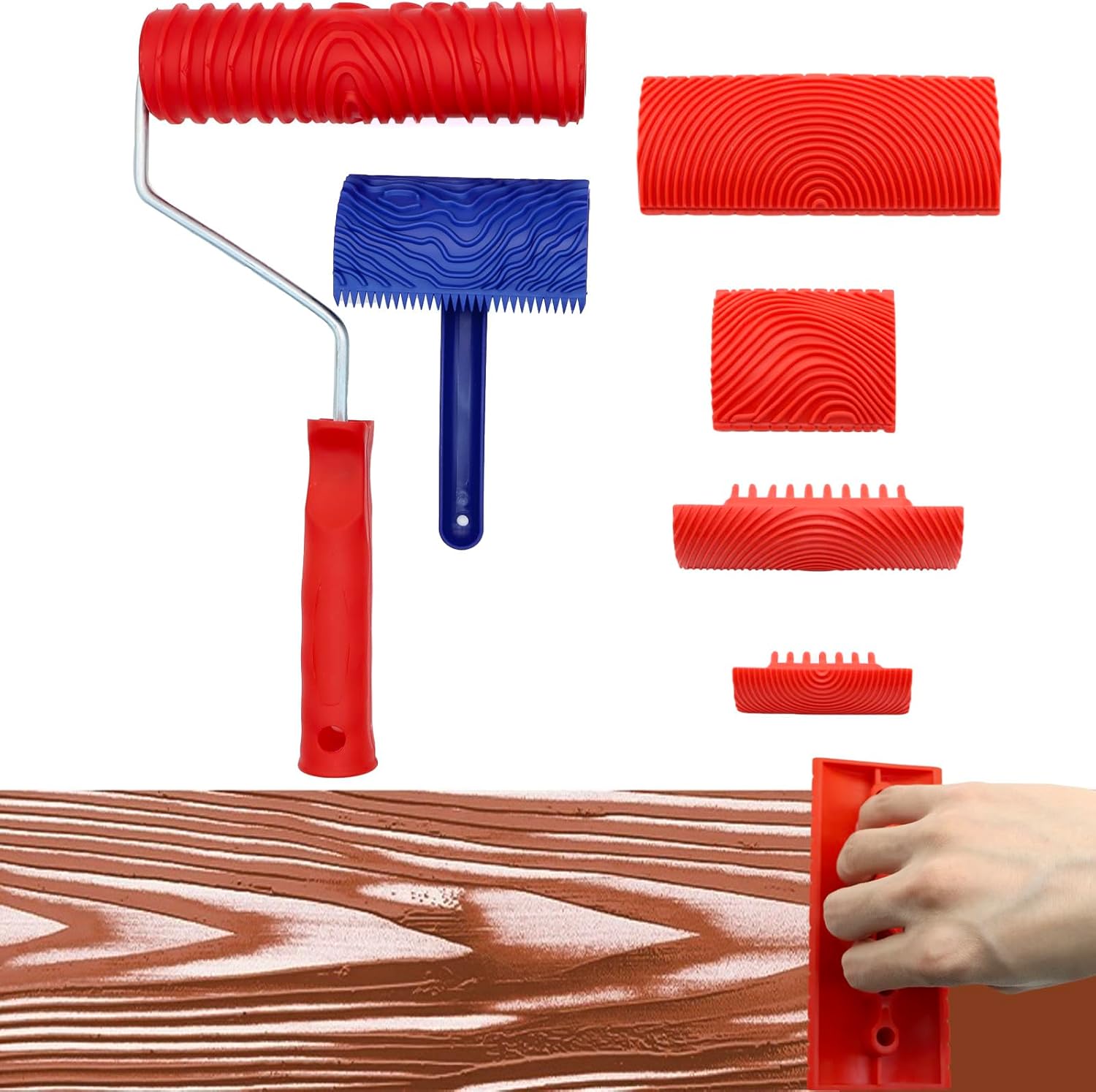 Wood Grain Tool - Natural Woodgrain Maker for Decorative Painting Premium Wood Graining Tool Set Enhance Your DIY Projects with Wood Grain Patterns