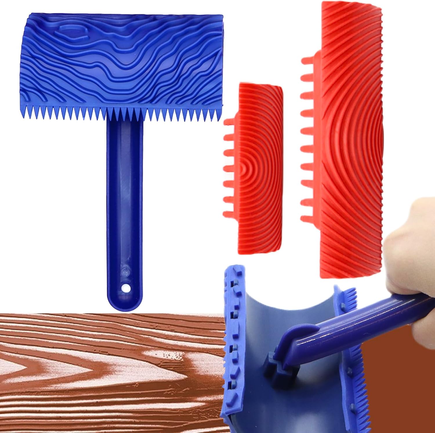 Wood Grain Tool - Natural Woodgrain Maker for Decorative Painting Premium Wood Graining Tool Set Enhance Your DIY Projects with Wood Grain Patterns